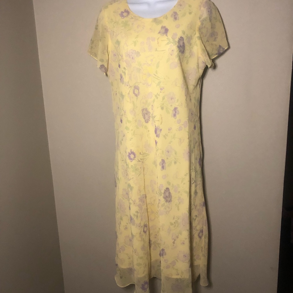 Vintage Yellow Fairy Floral Dress